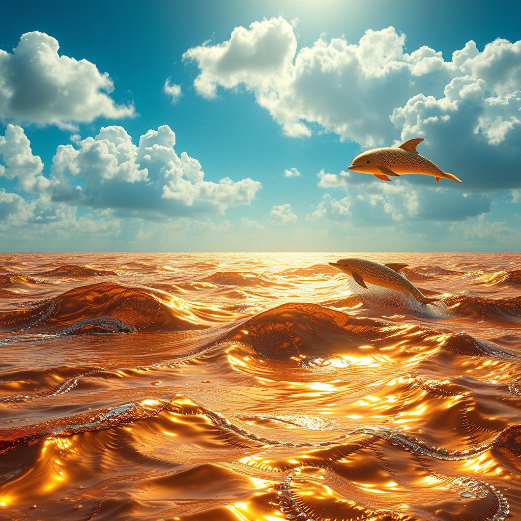 Majestic Sea of Gold: Fantasy Concept Art