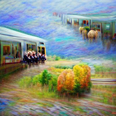 Vintage Steam Train Journey Through Countryside