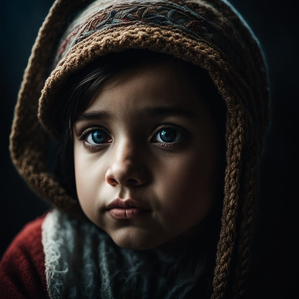 Romanian Girl with God: Portrait in Heaven