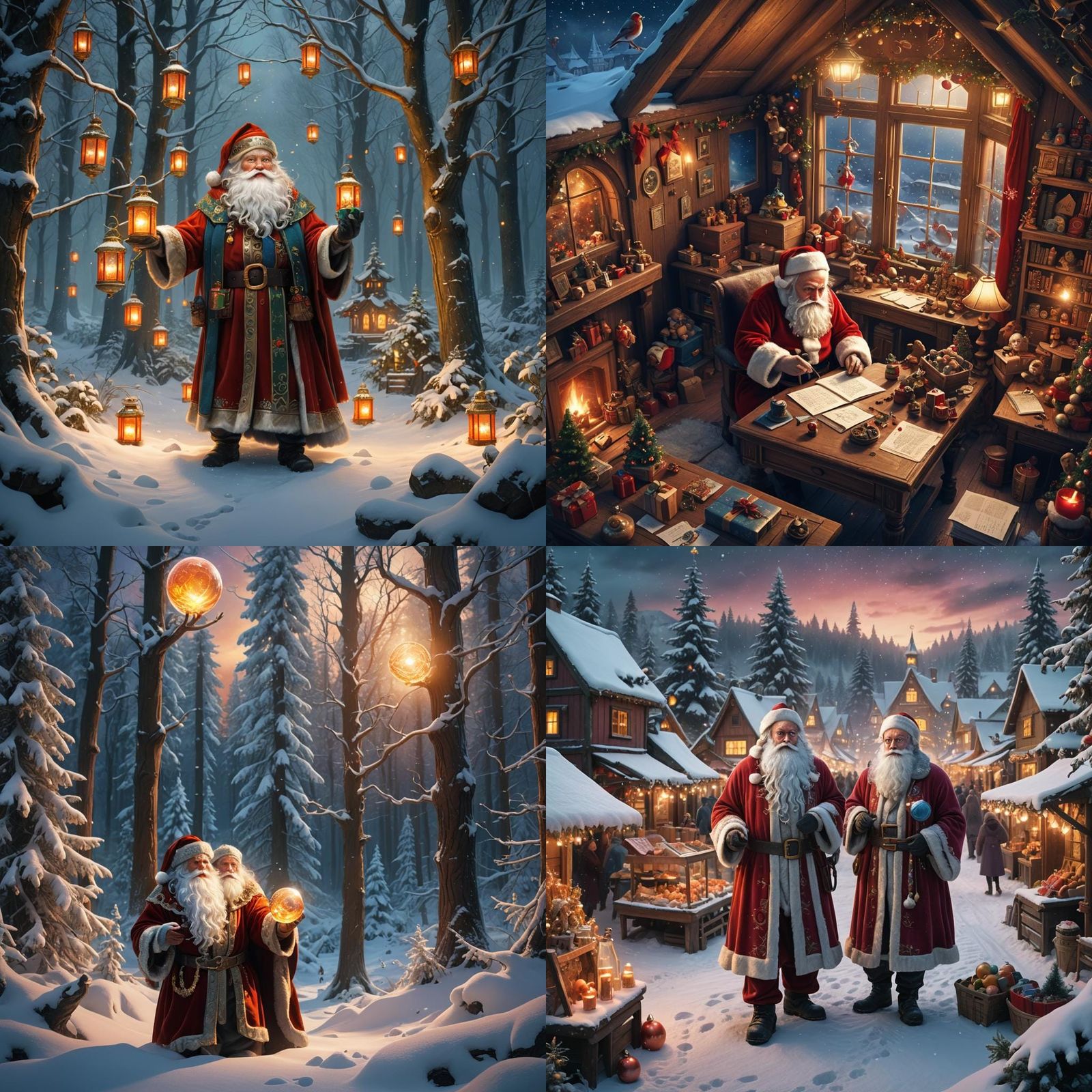 Fantastical Father Christmas in Detailed Matte Painting