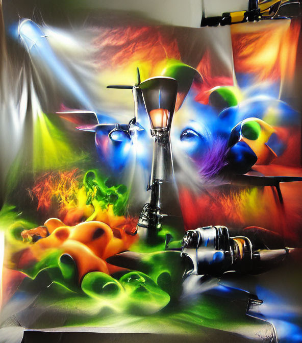 Abstract Rainbow Colors Blend Together