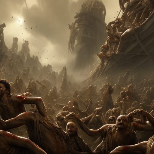 Infernal Hellscape of Eternal Torment in Detailed Matte Pain...