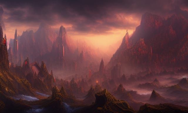 Detailed Bara Man Matte Painting in Deep Color