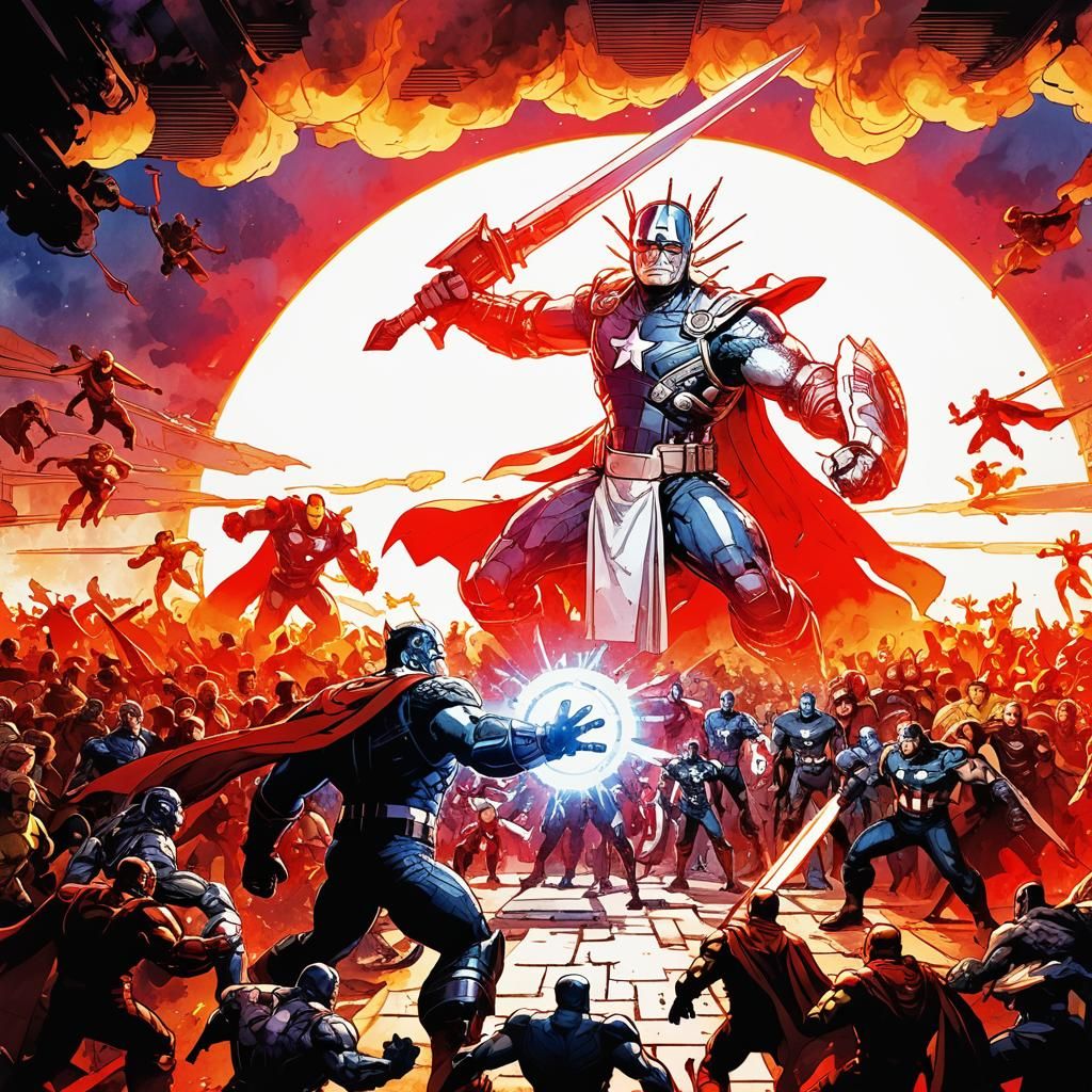 Avengers Assemble: Comic Book Style Illustration