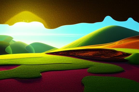 Fantasy Earth Landscape in Photorealistic Style