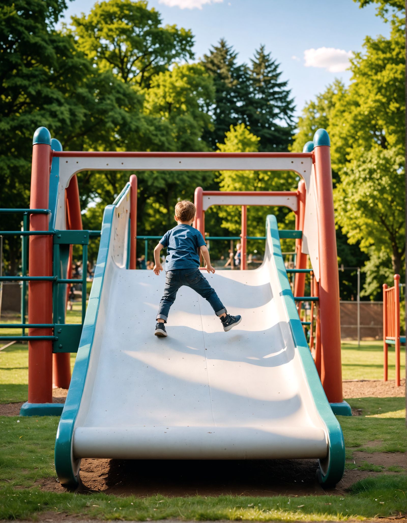 Hyperrealistic Playground Scene in Cinematic HDR Style