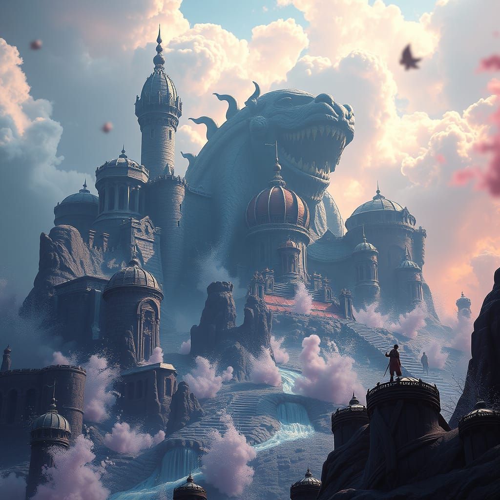 Surreal Fantasy Landscape in Deep Color