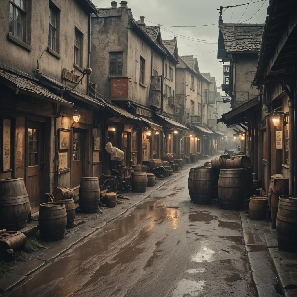 Cinematic Middle Age Town on Film