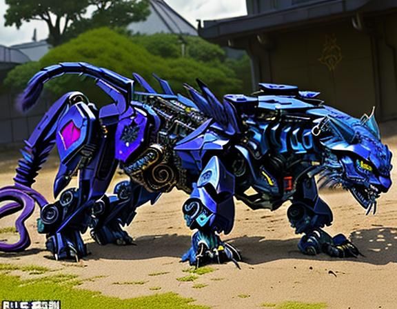 Mechanical Phase Cat with Tentacles in Anime Style