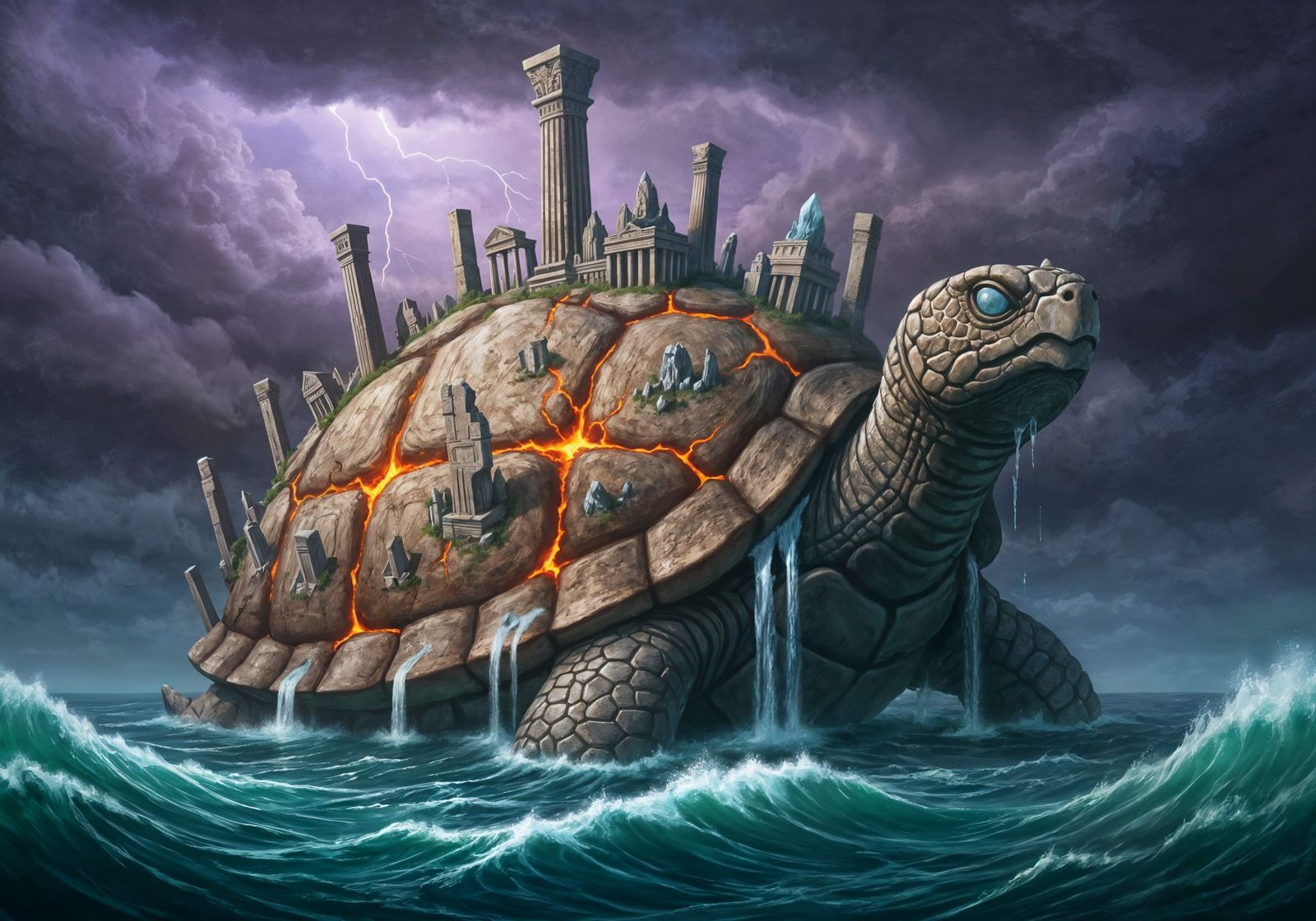 Ancient Civilization Rises on Giant Turtle Titan