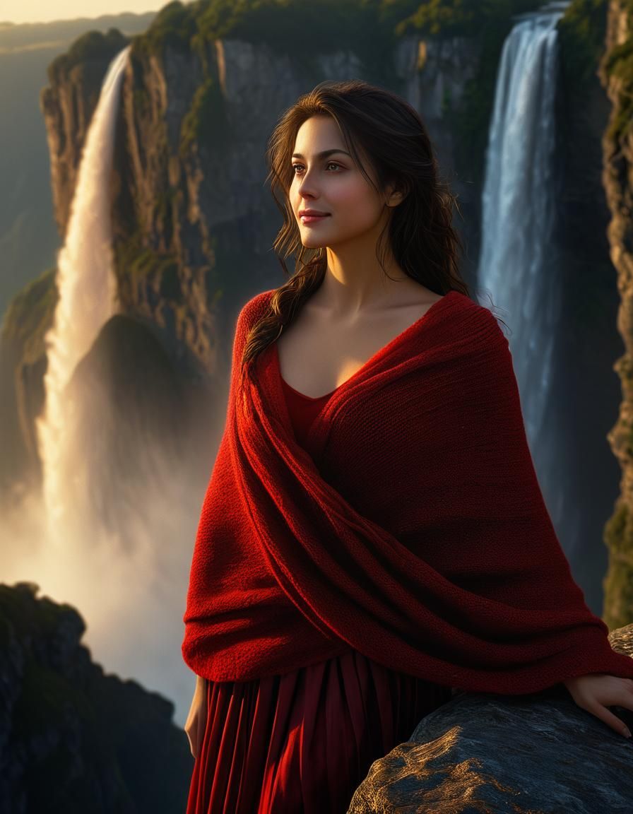 Ethereal Woman in Predawn Light, Renaissance Oil Painting