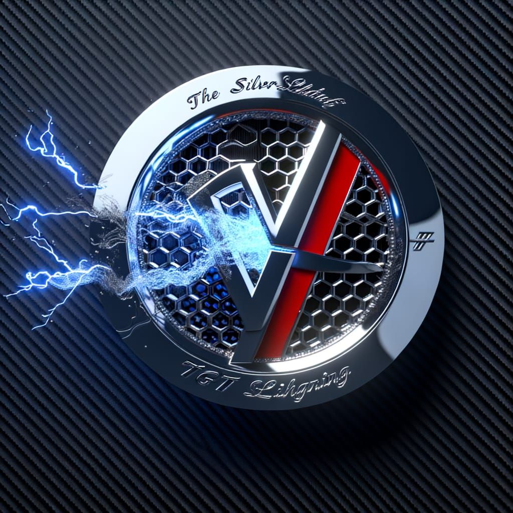 Hyper-Realistic Chrome Logo Transforms into Electric Storm