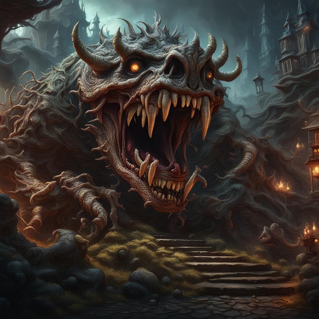 Gibbering Mouther Fantasy Concept Art