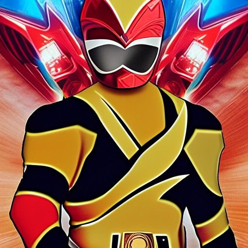 Dynamic Power Ranger Ready for Action