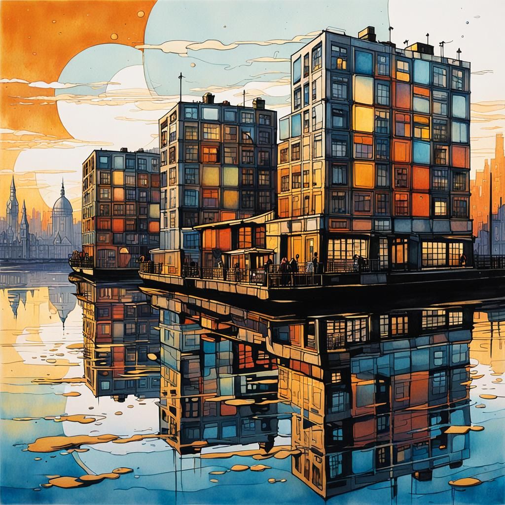 Cubist Towers: A Steampunk Vision on the Thames