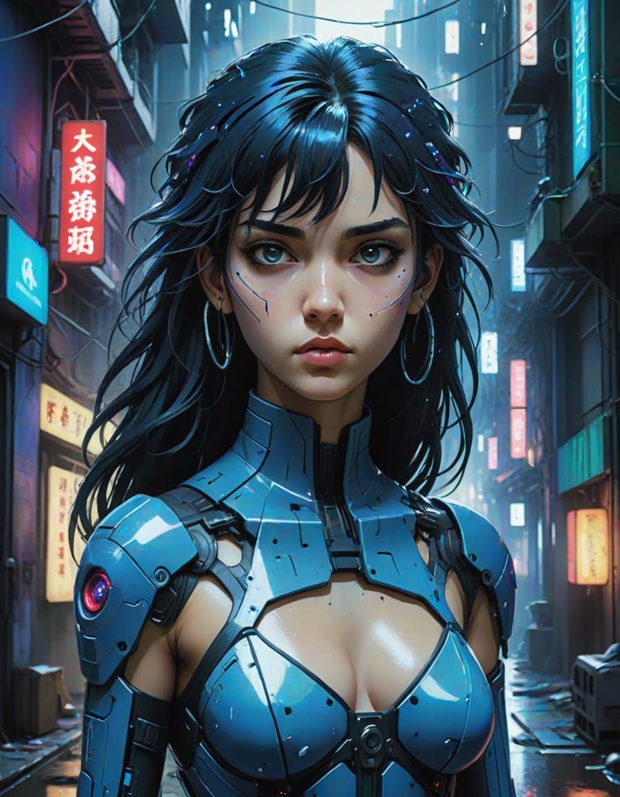 Cyberpunk Esmeralda in Gritty, Hyperrealistic Portrait