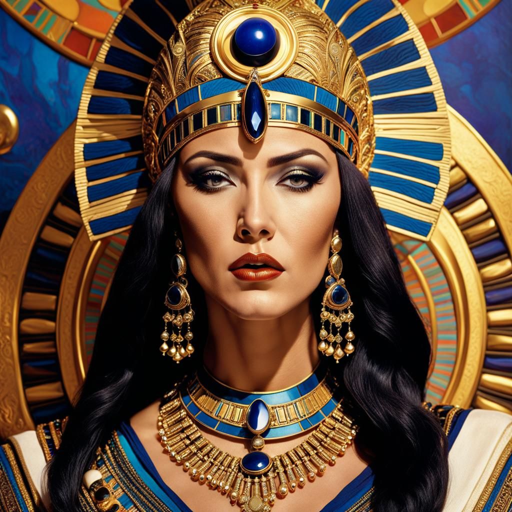 Monica Bellucci as Cleopatra in Art Nouveau Style