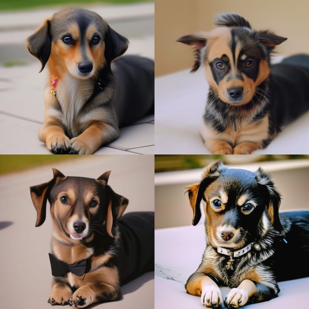 Cute Anime Dog Portrait