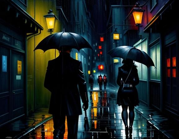 Detective Tailing the fatale woman