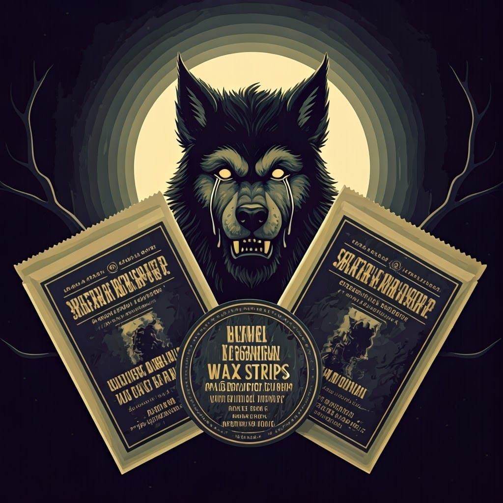 Retro Werewolf Battles Unwanted Hair with Vintage Waxing Str...