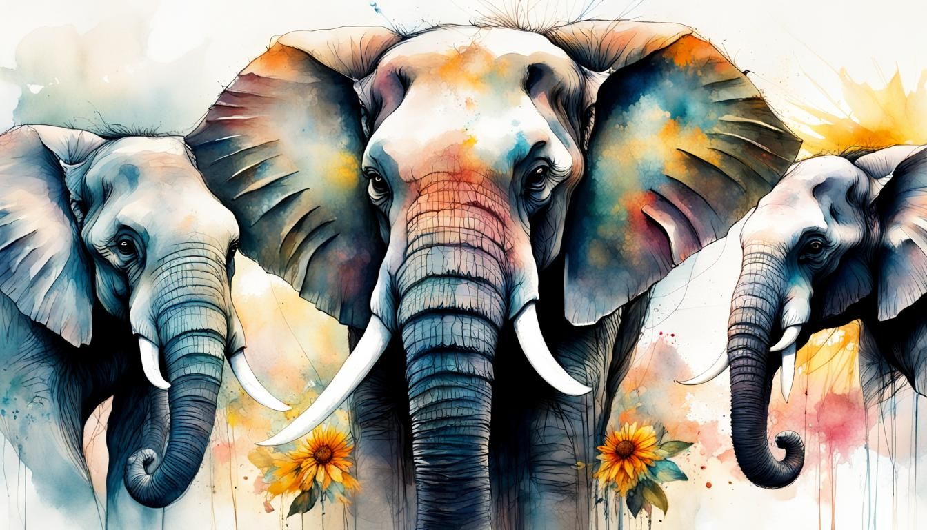 Three Elephants