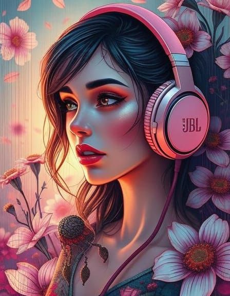 Female Character in Virtual Universe with Impressionistic Li...