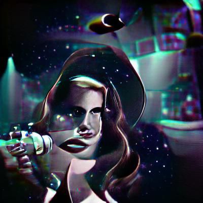 Astronaut in Film Noir Style