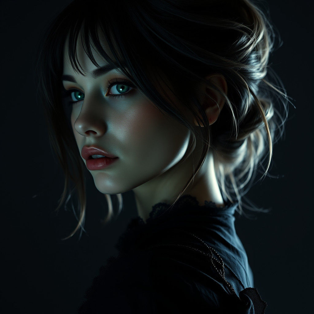 Sensual Portrait in a Surrealist Style