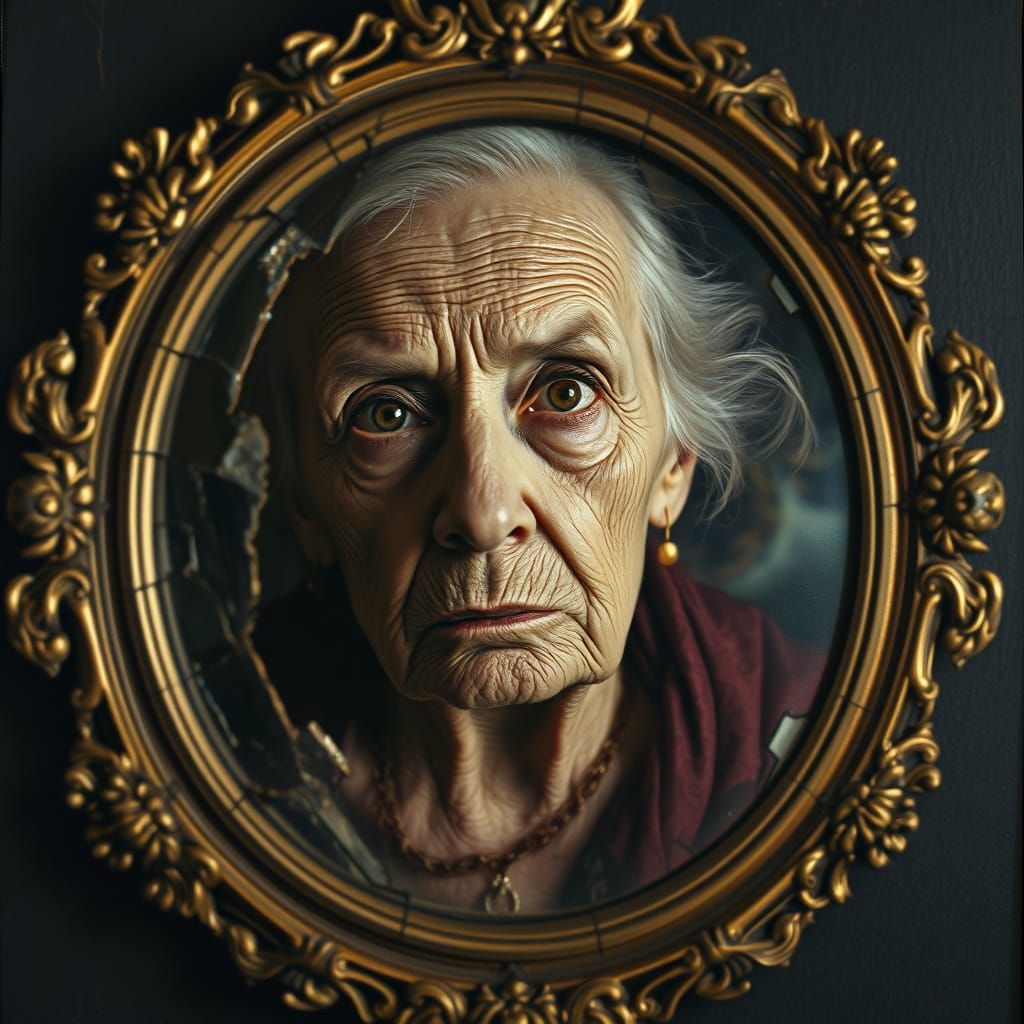 A Woman's Psyche Reflected in a Distorted Mirror