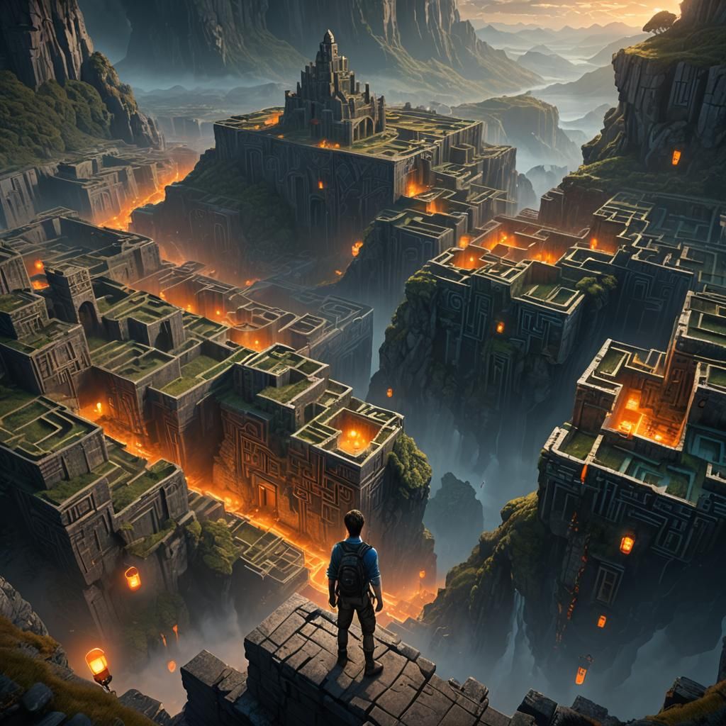 Epic Fantasy Maze Overlook in Unreal Engine