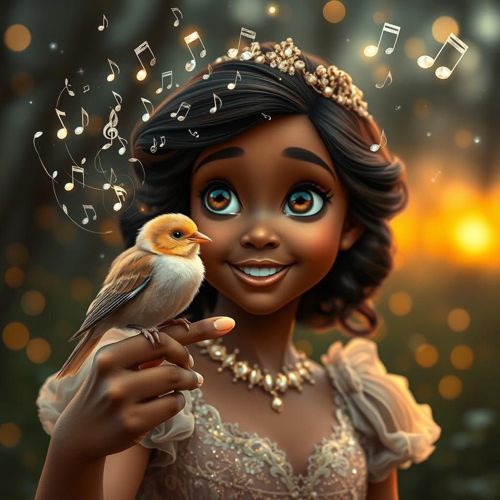 Princess and Canary in Enchanted Forest