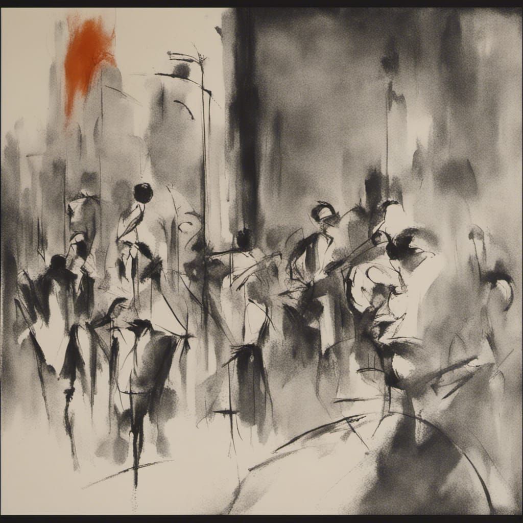 Abstract Expressionist Composition