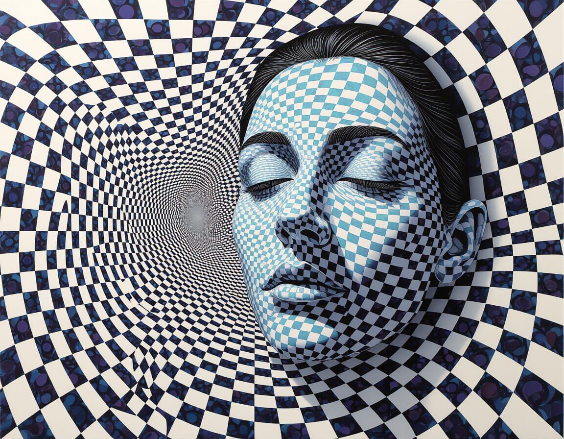 Lost in Art of Hollowness Airbrush Sculptural Rhythm