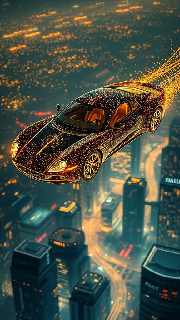 Zooming past a city!