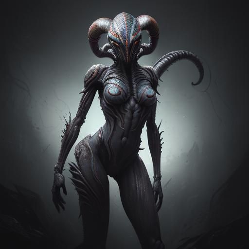 Ahsoka as Xenomorph by Rutkowski and Doré