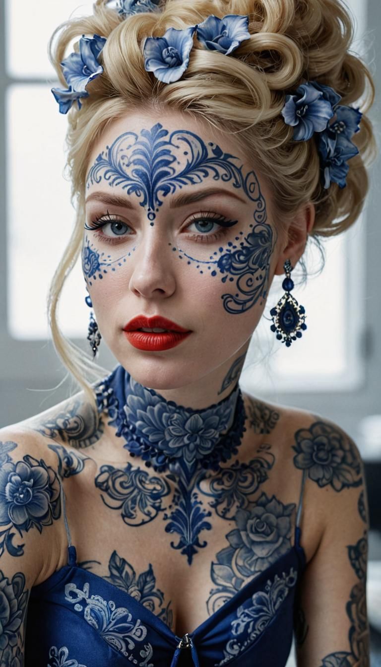 ‘The Girl with the Delft Blue Tattoo’ © UnitedStatesOfDaan 2024