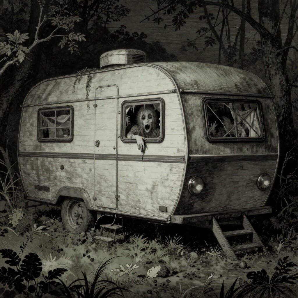 Haunted Camper in the Style of Gustave Doré
