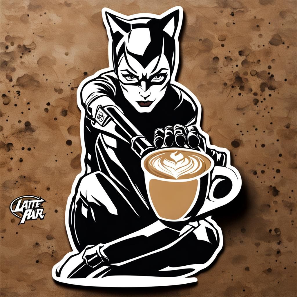 Catwoman Latte Art: DC Comics Character