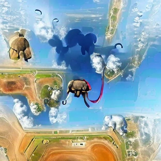 Elephant Skydiving: A Whimsical Flight