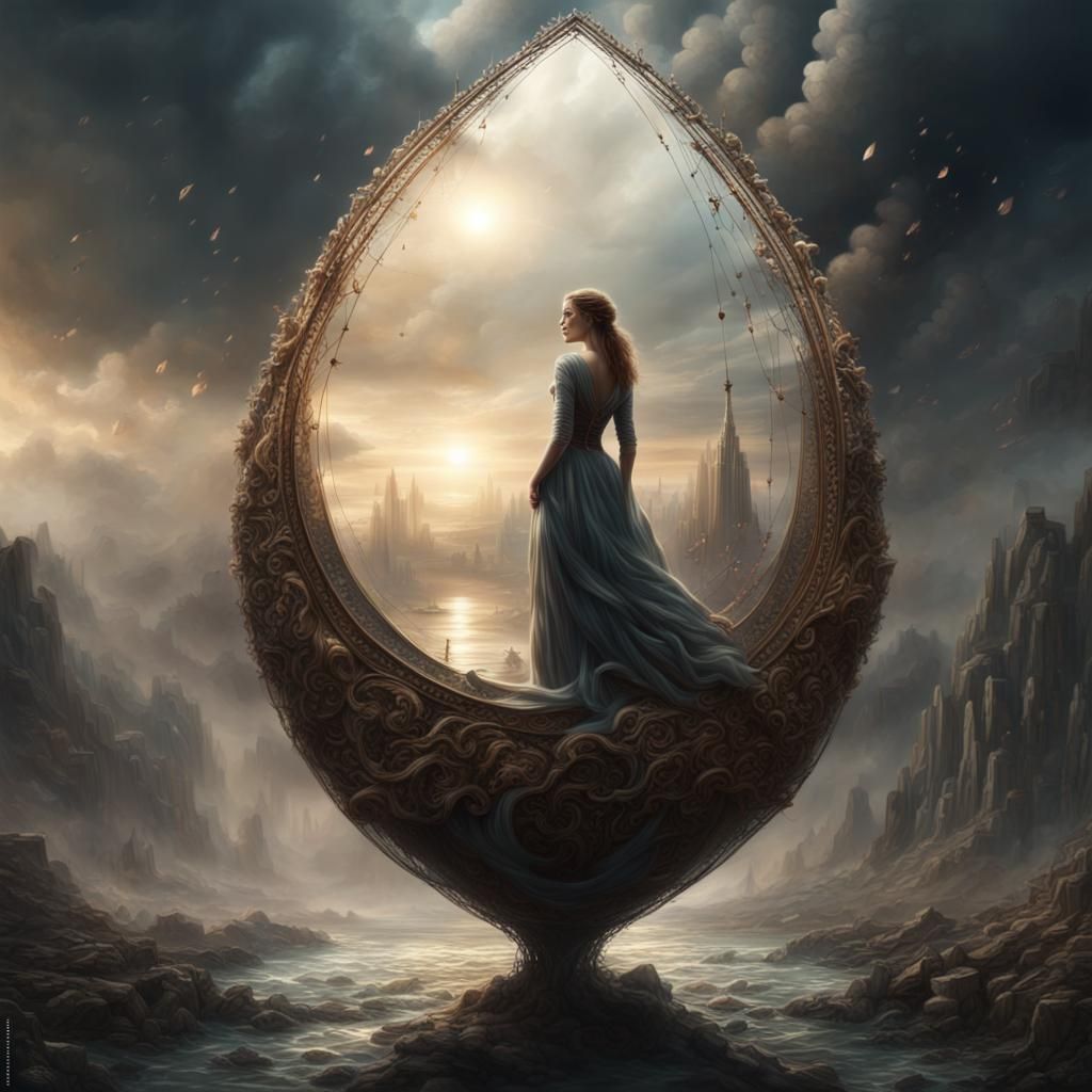 Beautiful Maiden Trapped in Tear Drop