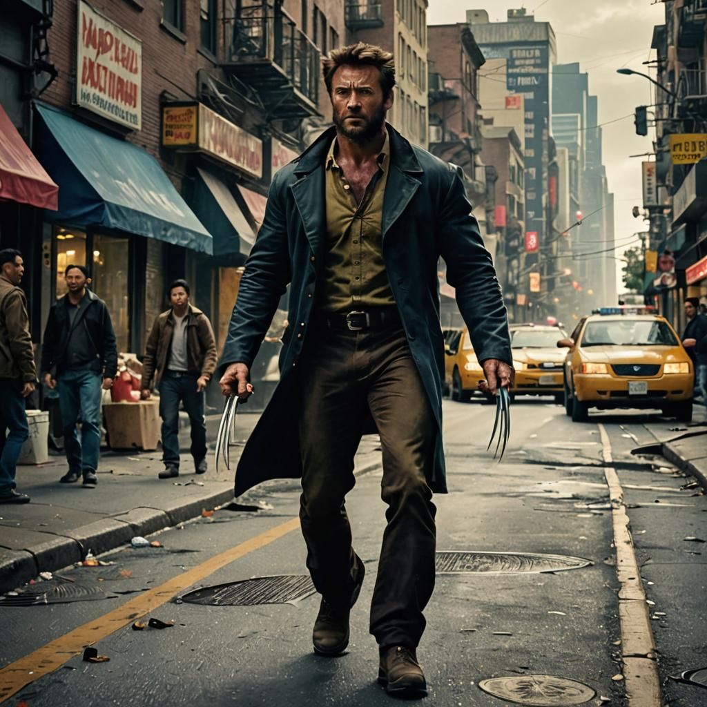 Hugh Jackman's Wolverine as a Jim Lee Inspired Film Still