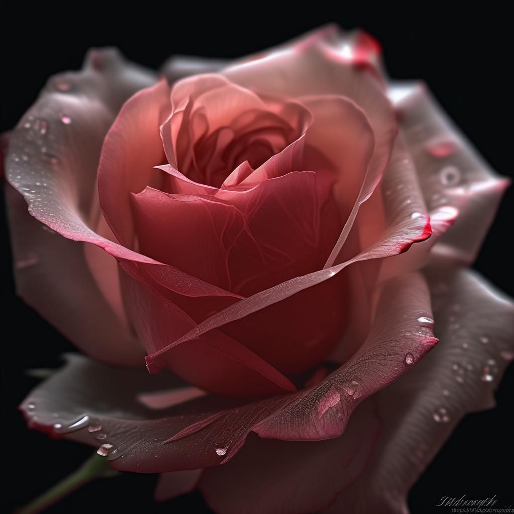 Floral Transparency: Delicate Roses in Digital Art