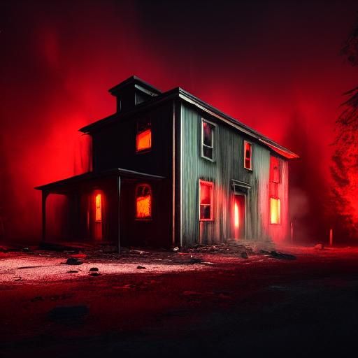 Evil Demon in Haunted House: 3D Game Art