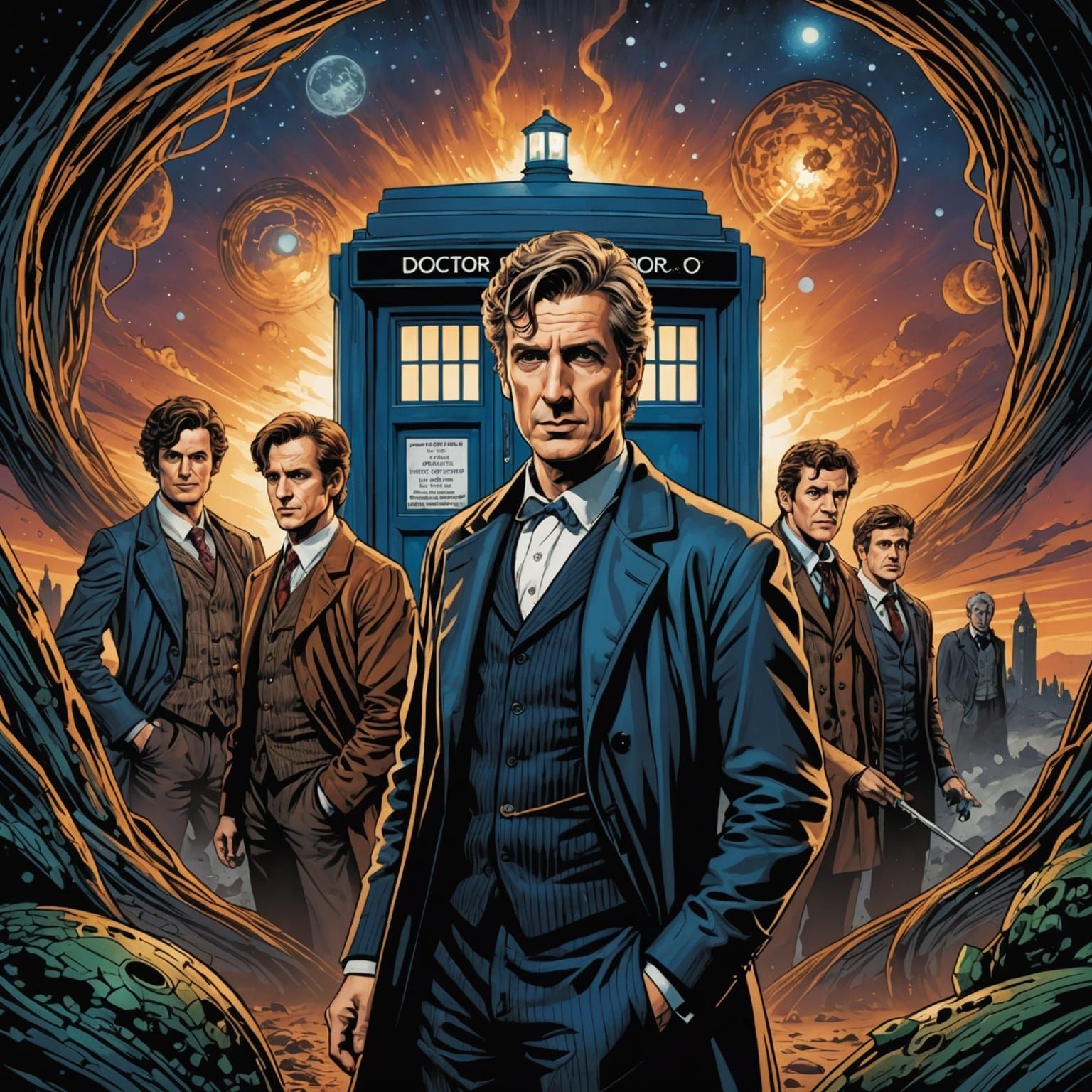 Doctor Who in Comic Book Style
