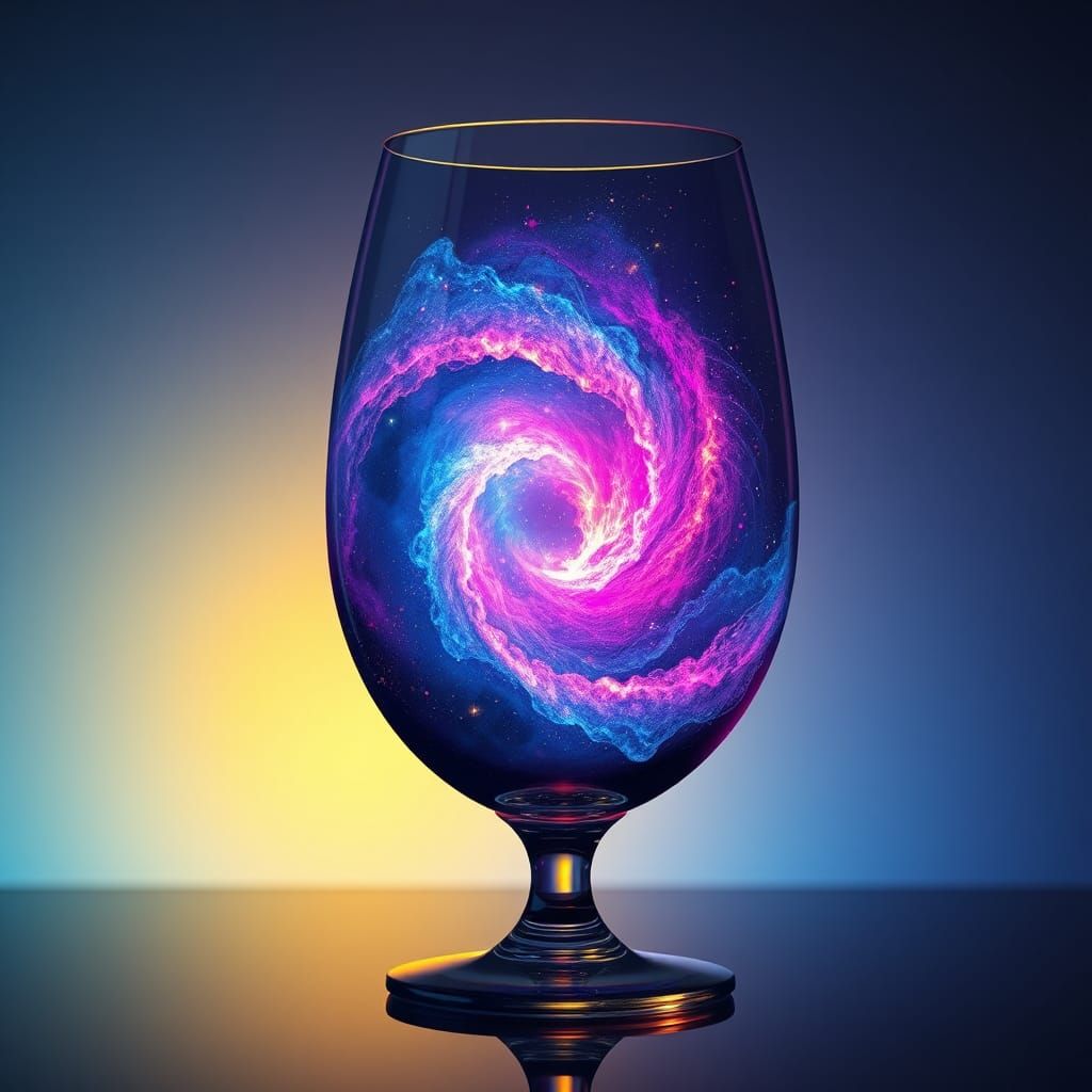 Nebula in Wine Glass: Cosmic Concept Art