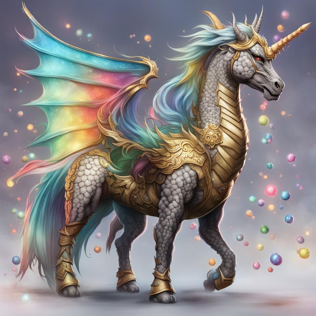 Unidragon: Mythical Dragon Unicorn Hybrid