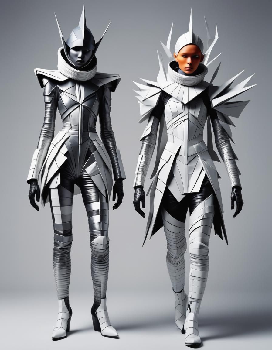 Futuristic Space War in Avant-Garde Fashion Style
