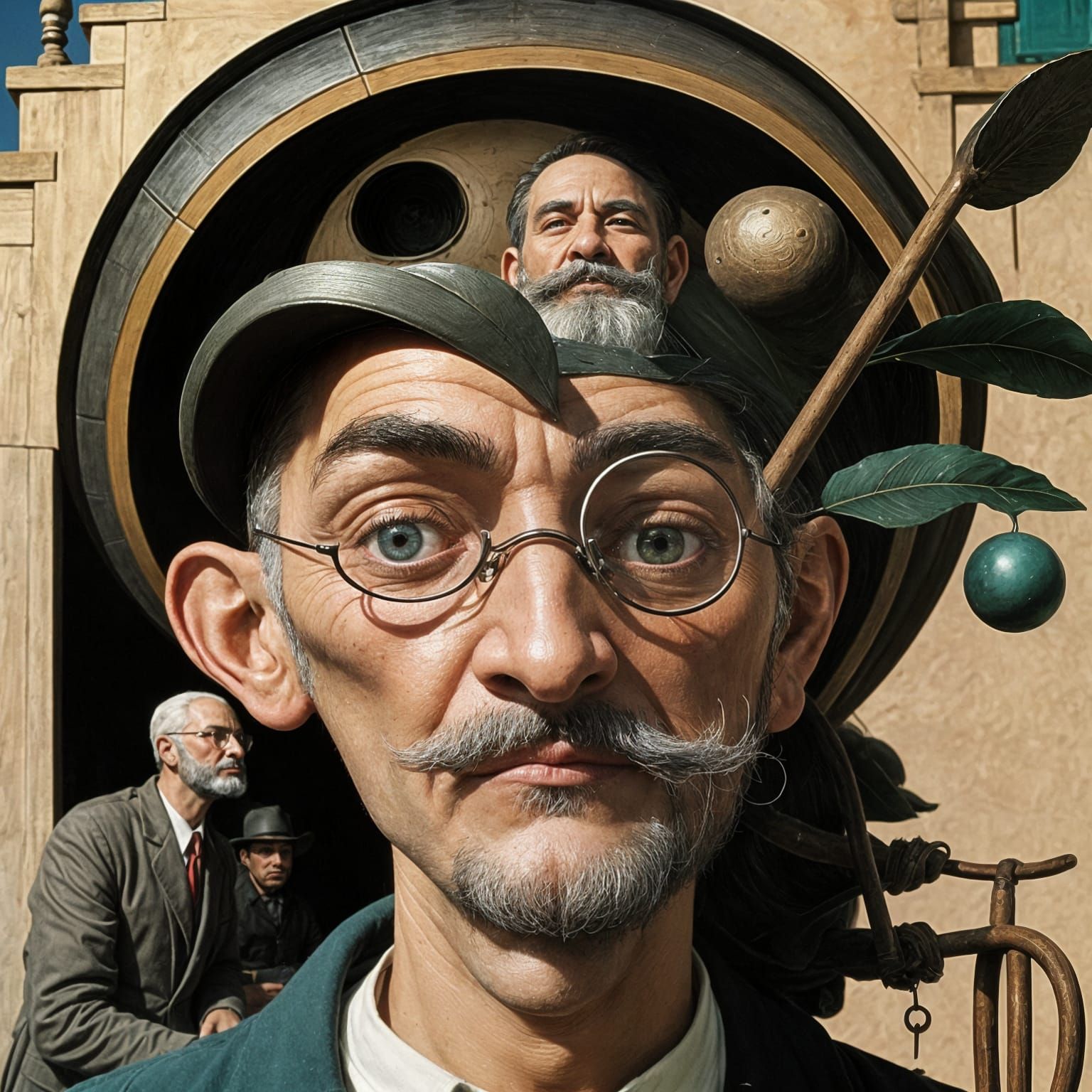 A False Prophet Surrounded by a Crowd in a Minimalist Wet Wa...