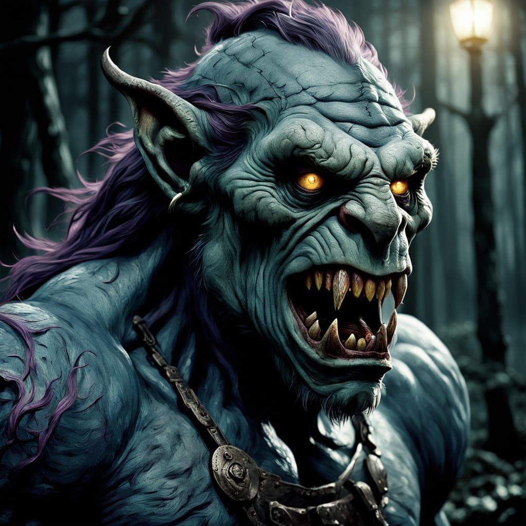 Demonic Troll Portrait in Dark Fantasy Style