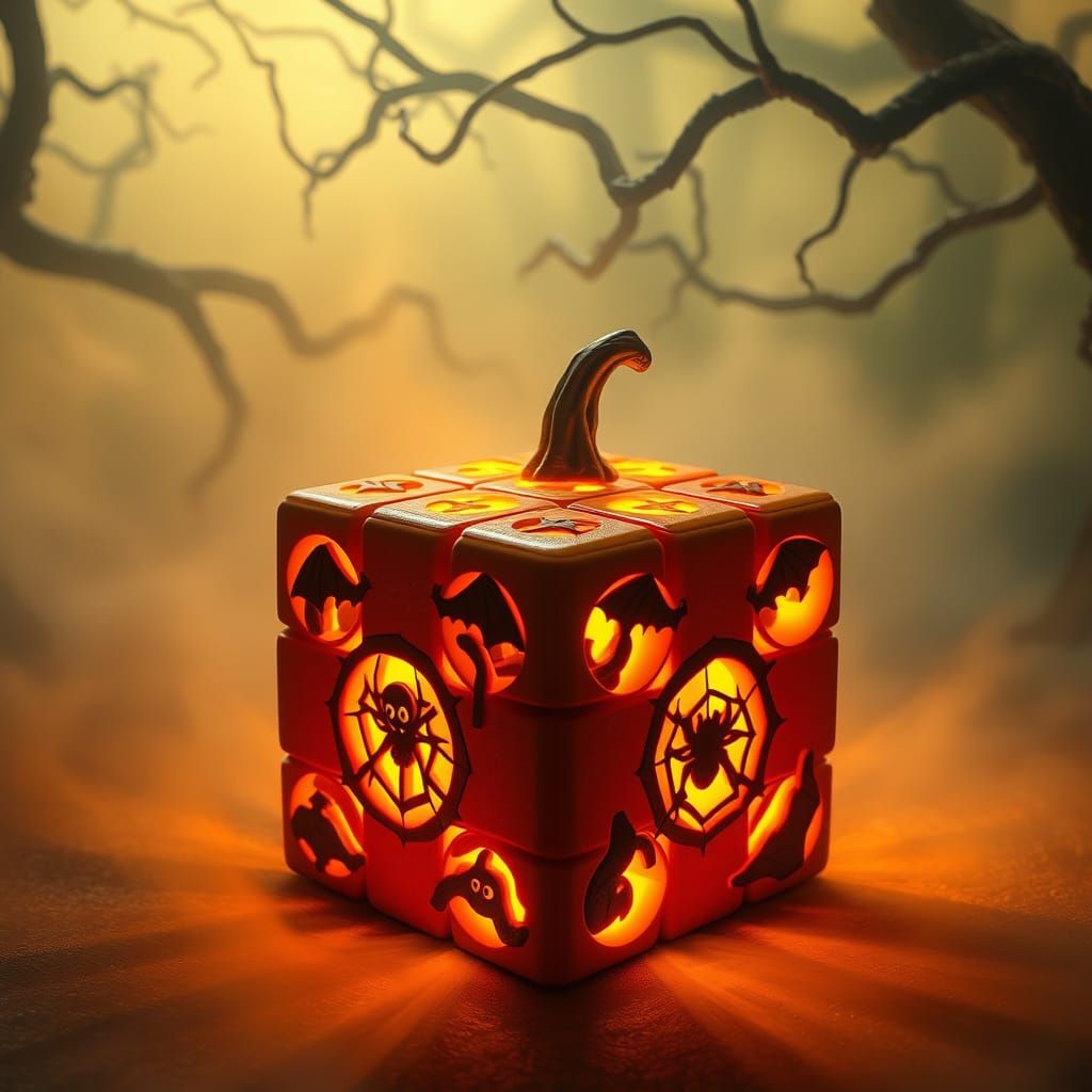 A2727- Pumpkin Enigma: The Halloween Rubik’s Cube